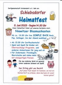 Plakat Heimatfest 2023